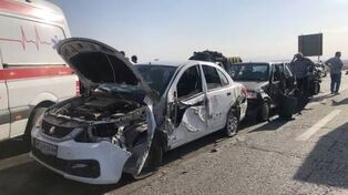برخورد خودروی حامل زائران ایرانی با گاردریل در محور کربلا ـ نجف