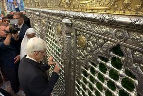 ادای احترام عارف به مزار علما و شهدا در آستان مقدس حضرت معصومه (س)
