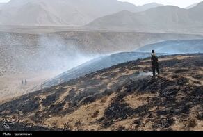 حریق در مراتع دو روستای قزوین پس از ساعت‌ها تلاش خاموش شد