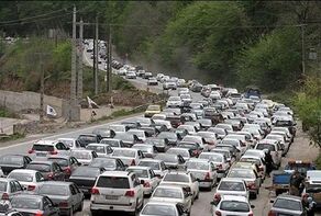 ترافیک سنگین در محورهای چالوس و هراز امروز پنجشنبه 25 تیر 1405