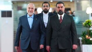 استقبال رسمی رئیس مجلس عراق از هیئت پارلمانی ایران به ریاست قالیباف
